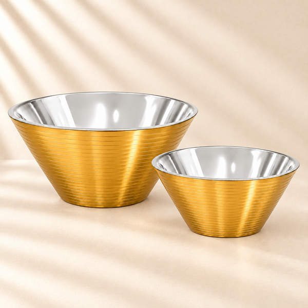 Gold Crown Double Wall Shallow Bowl