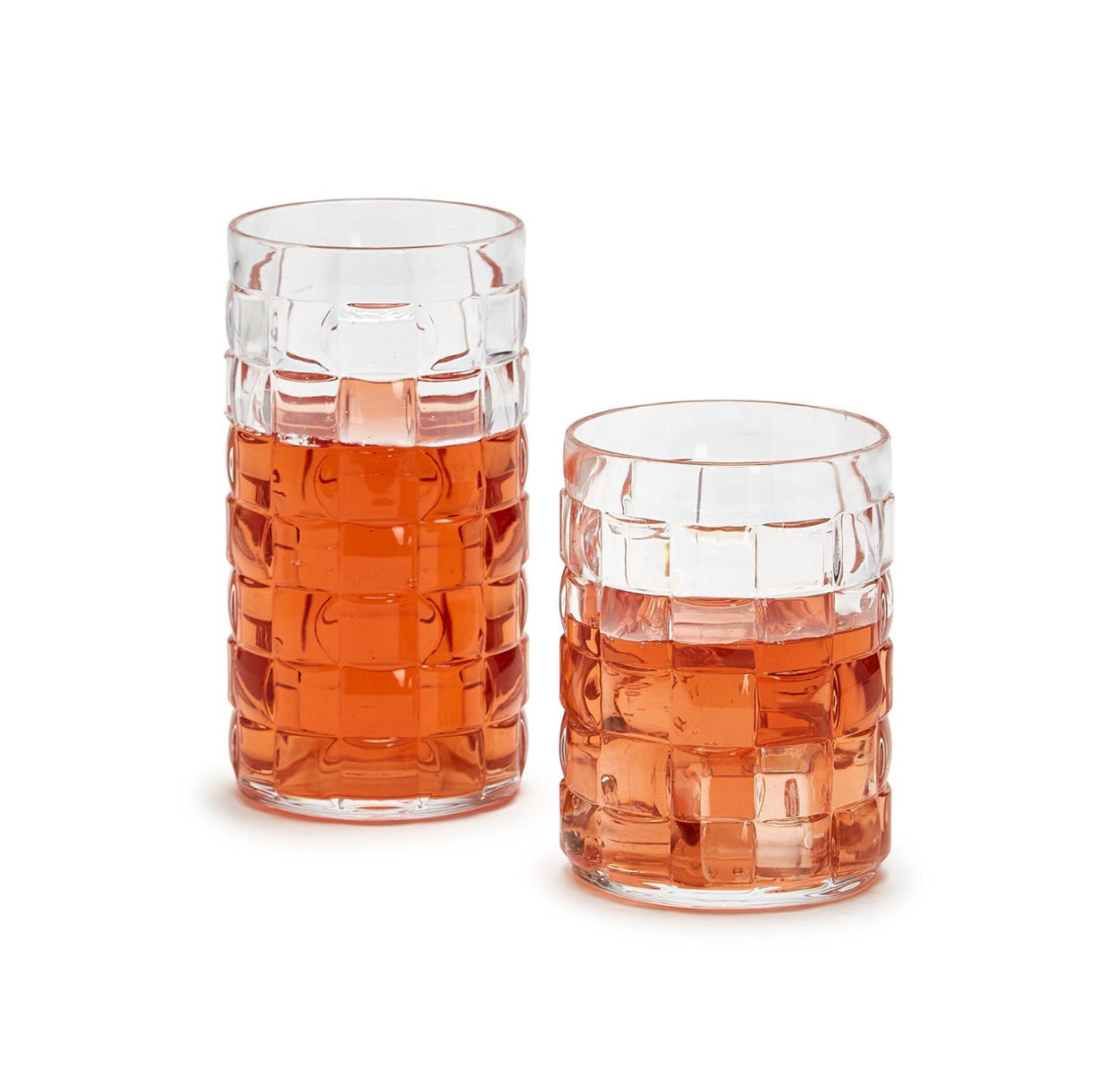 Cubed Acrylic Drinking Glasses Set of 4