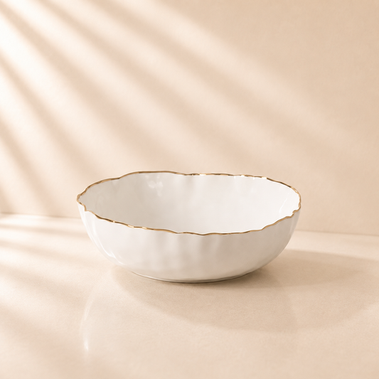 Large Portofino White Bowl