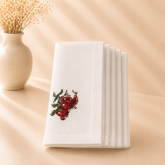 Washable Pomegranate Napkin - 20" X 20” Set of 4