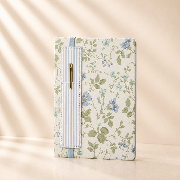 Laura Ashley Heirloom Cottage Journal with Pen Holder 6”x8”