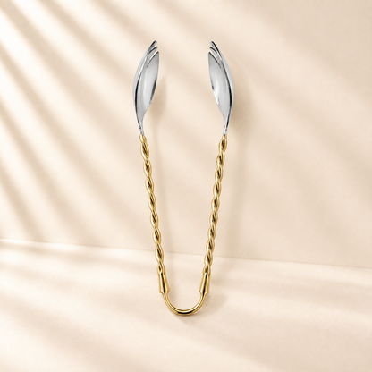Gold/Silver Twisted Tongs
