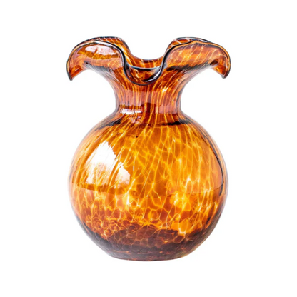 Vietri Hibiscus Tortoise Glass Vase