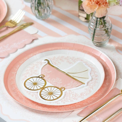 Floral Elegance Pink Dessert Plates 8pk
