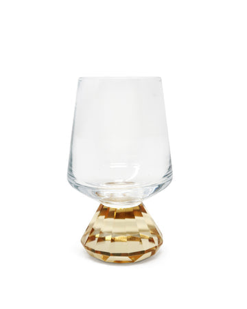 Set of 6 Shot Glasses with Amber Crystal Base