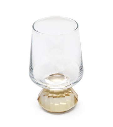 Set of 6 Shot Glasses with Amber Crystal Base