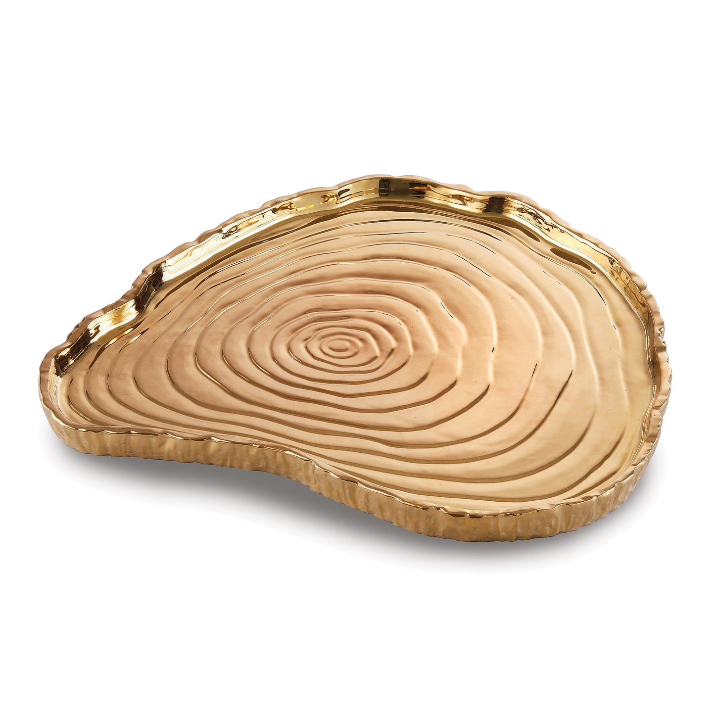 Gold Tree Bark Tray 13”