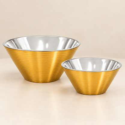 Gold Crown Double Wall Shallow Bowl