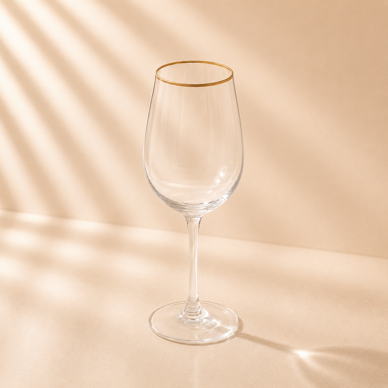 Napa Wine Glass Gold Rim 16 oz