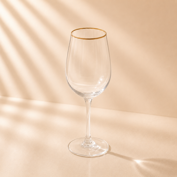 Napa Wine Glass Gold Rim 16 oz