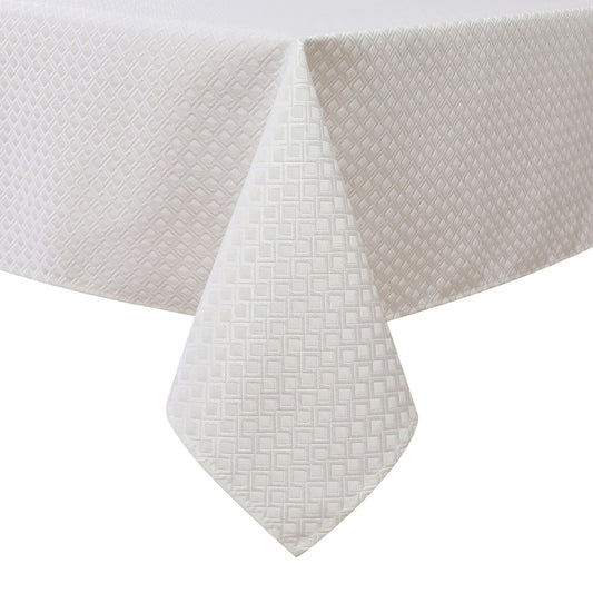 Geometric White Tablecloth