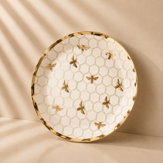 Honeybee Wavy Salad Plates