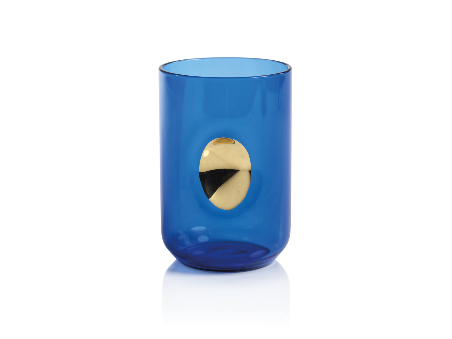Aperitivo Tumbler w/ Gold Accent Cobalt Blue -Set of 4