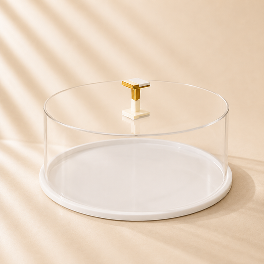 Acrylic Round Cake Dome- Clear
