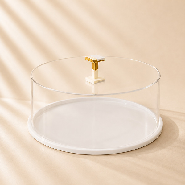 Acrylic Round Cake Dome- Clear