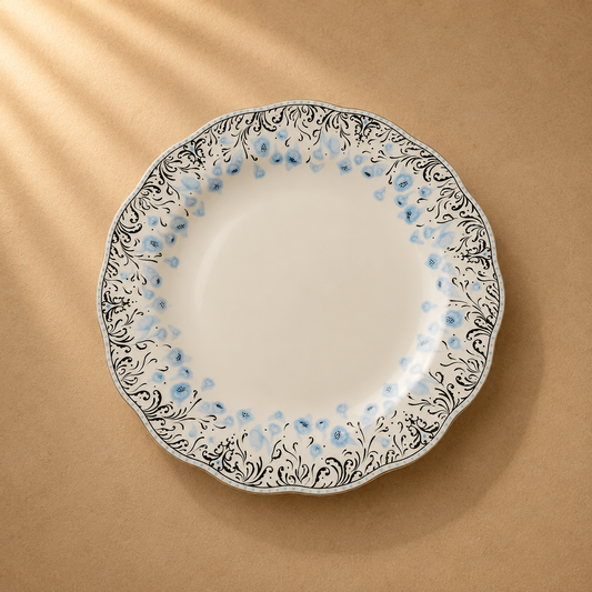 Clove Charger Gold & Blue Accent