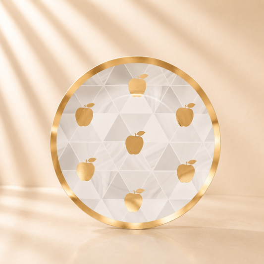 Golden Apple Wavy Salad Plate