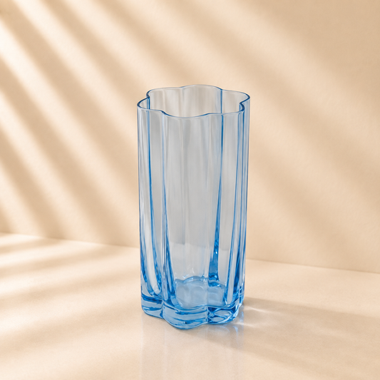 Flower Highball Tranquil Blue Set of 6