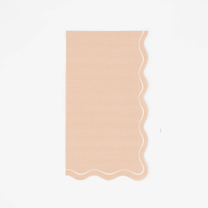 Light Brown Scallop Guest Towels 16pk