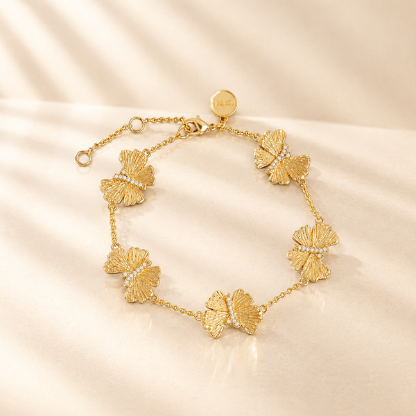 Butterfly Station Gold Bracelet