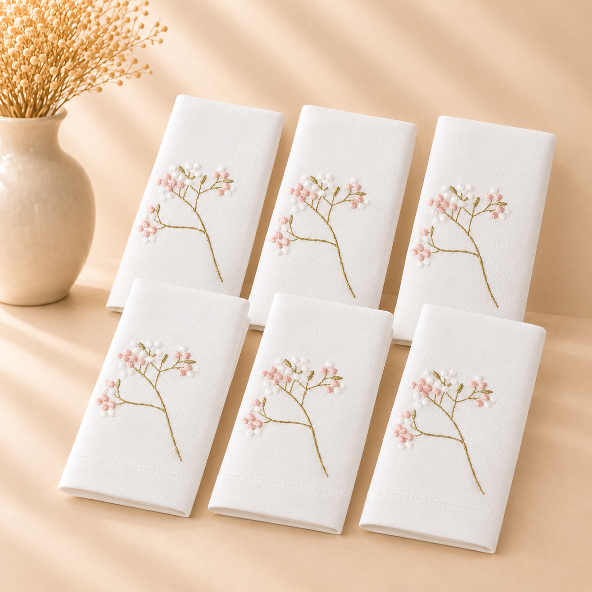 Blossom Pink Napkins - 6 Pcs 18”x18”