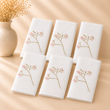 Blossom Pink Napkins - 6 Pcs 18”x18”