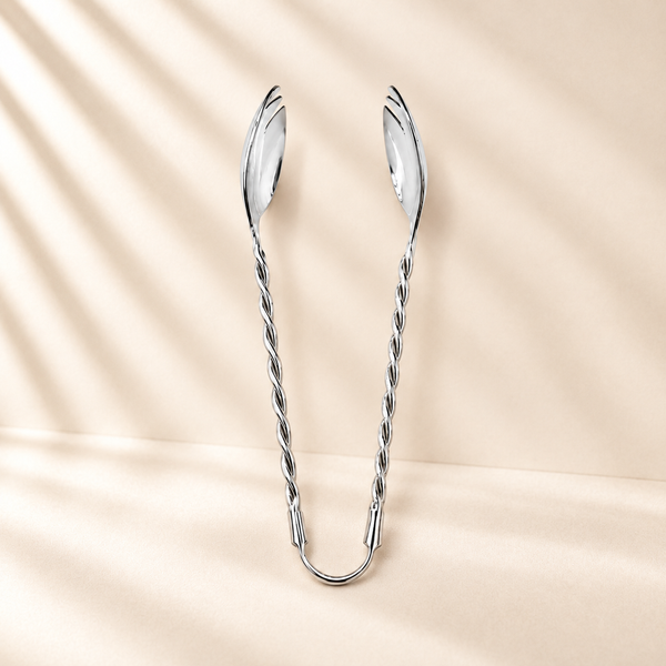Silver Twisted Tongs