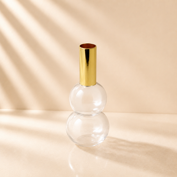 Crystal Ball Candlestick With Gold tip Set of 2