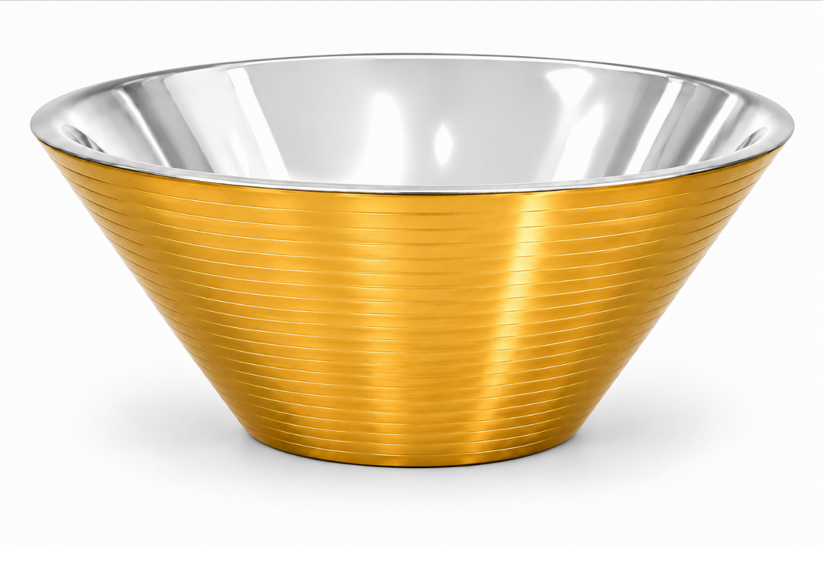 Gold Crown Double Wall Shallow Bowl