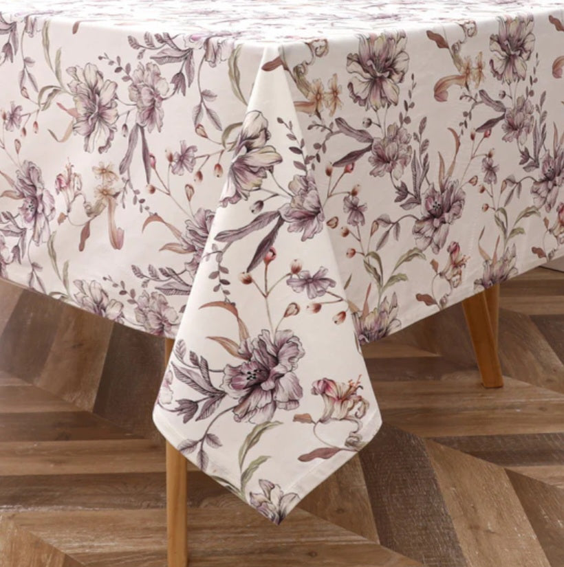 Floral Velvet Tablecloth