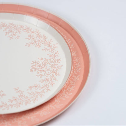 Floral Elegance Pink Dinner Plates 8pk