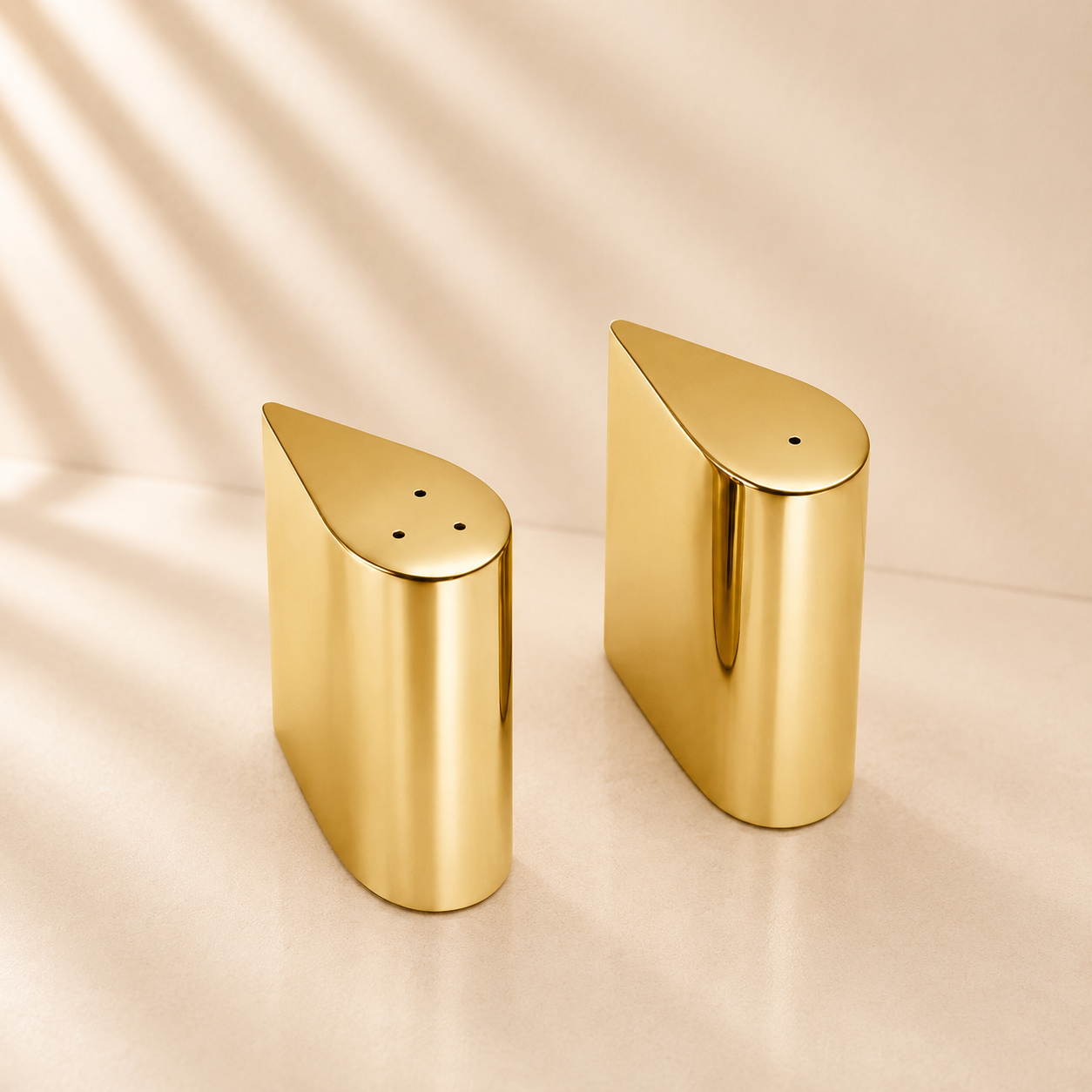 Gold Tear Drop Salt & Pepper