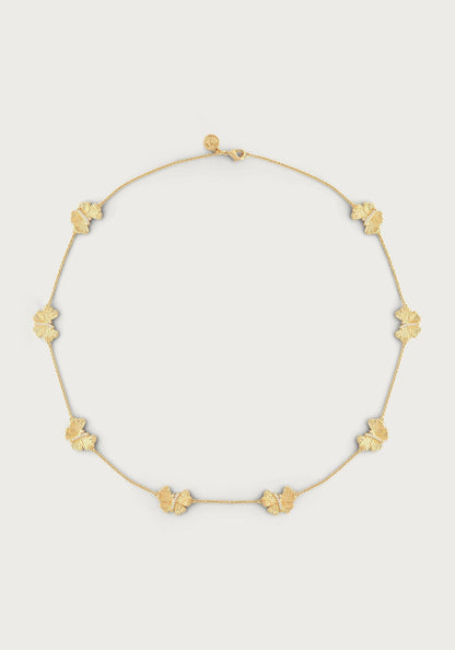 Butterfly Station Gold Necklace