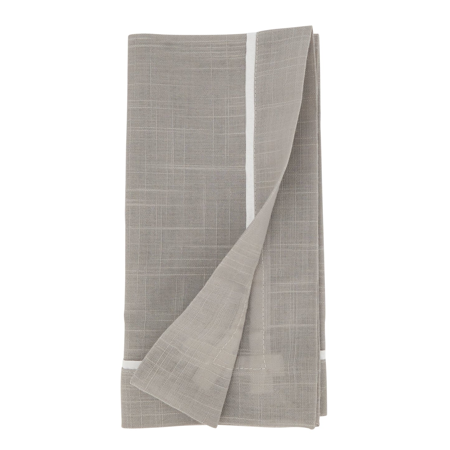 Classic Pleated Design Napkin: Grey 20" Set of 4