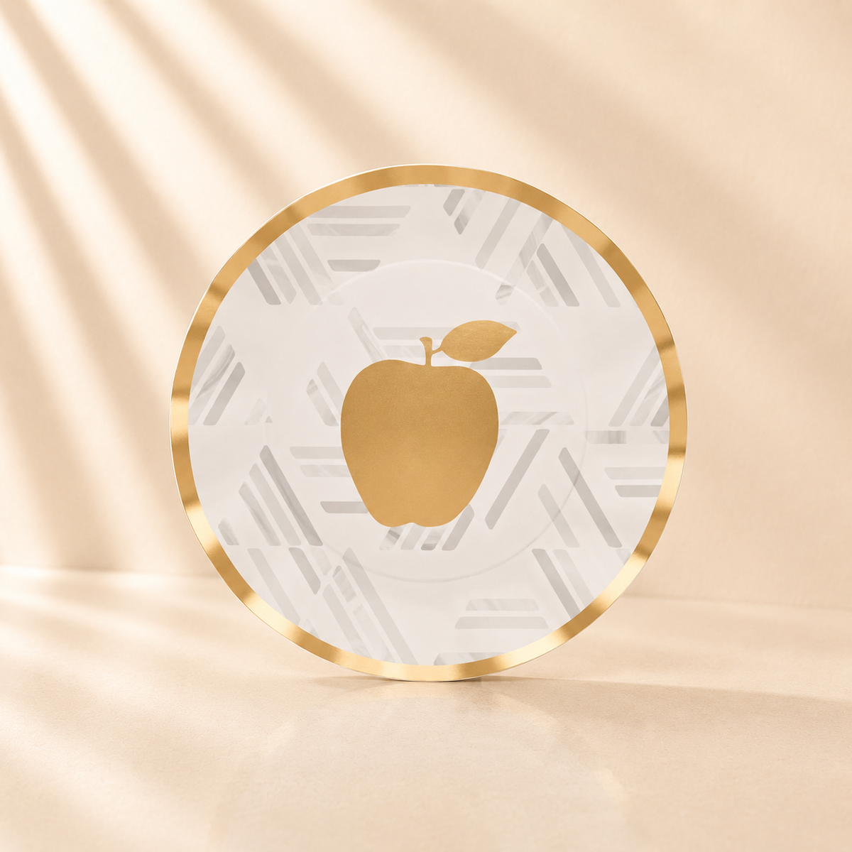 Wavy Golden Apple Dinner Plate