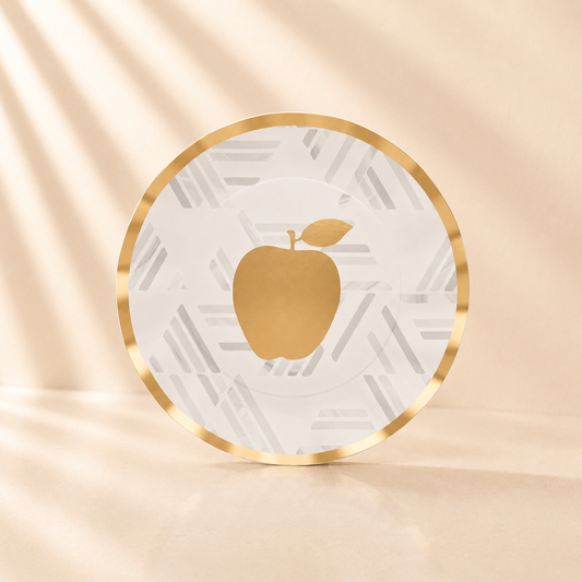 Wavy Golden Apple Dinner Plate