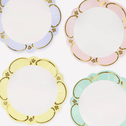 Rococo Pastel Dinner Plates 8pk