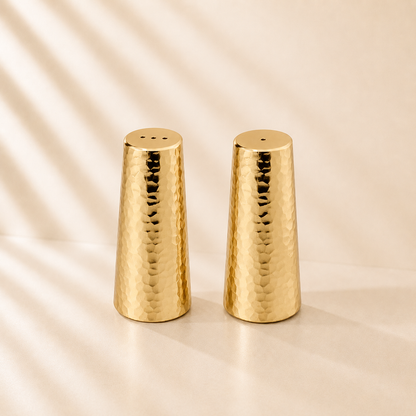 Gold Hammered Salt & Pepper
