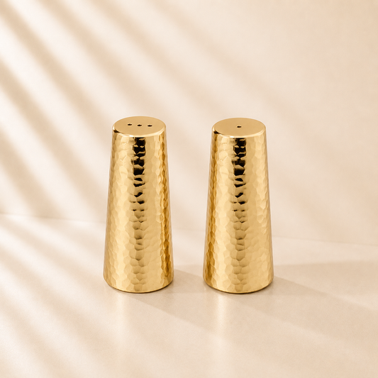 Gold Hammered Salt & Pepper