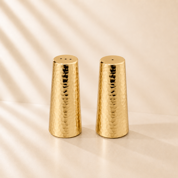 Gold Hammered Salt & Pepper