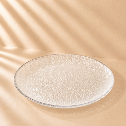 Silver Rim Glass Charger 13”
