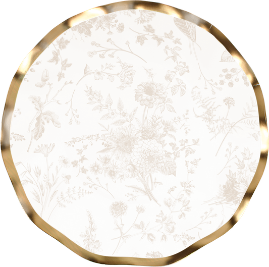Timeless Sand Wavy Dinner Plates 8pk