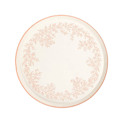 Floral Elegance Pink Dessert Plates 8pk