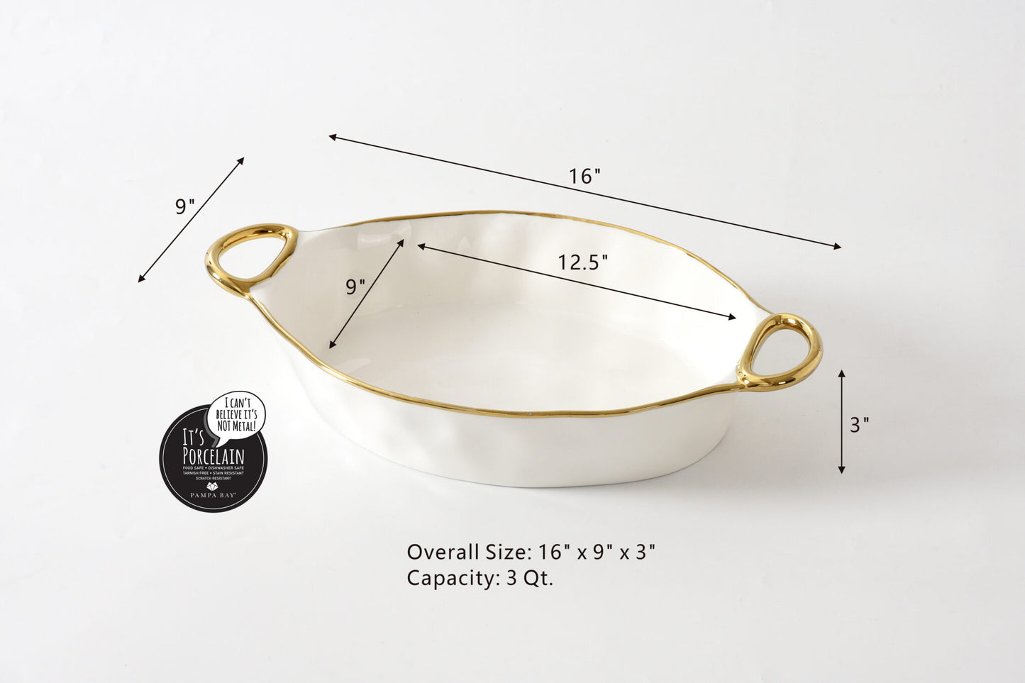 13” x 9” Oval Baking Dish