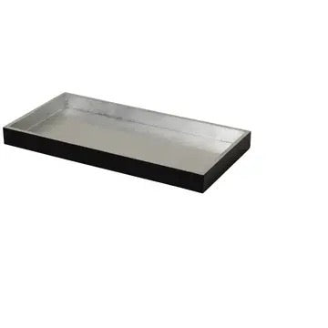 Bamboo small serving tray - Silver/Black