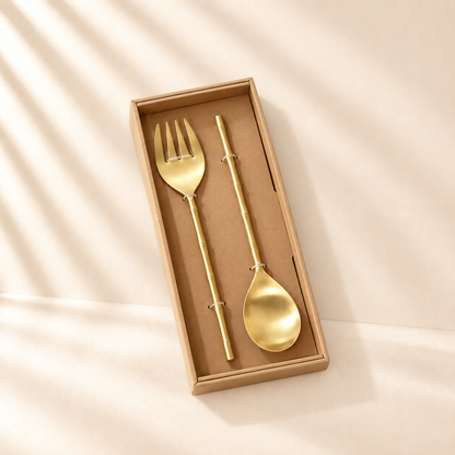 2PC Gold Stick Salad Set