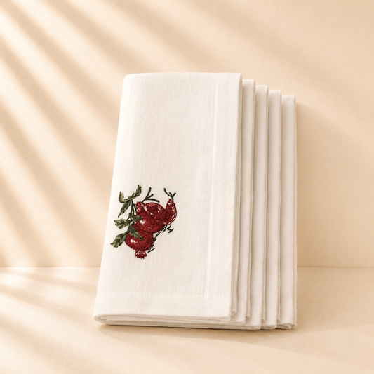 Washable Pomegranate Napkin - 20" X 20” Set of 4