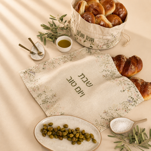 Floral Blossom Linen Challah Covers