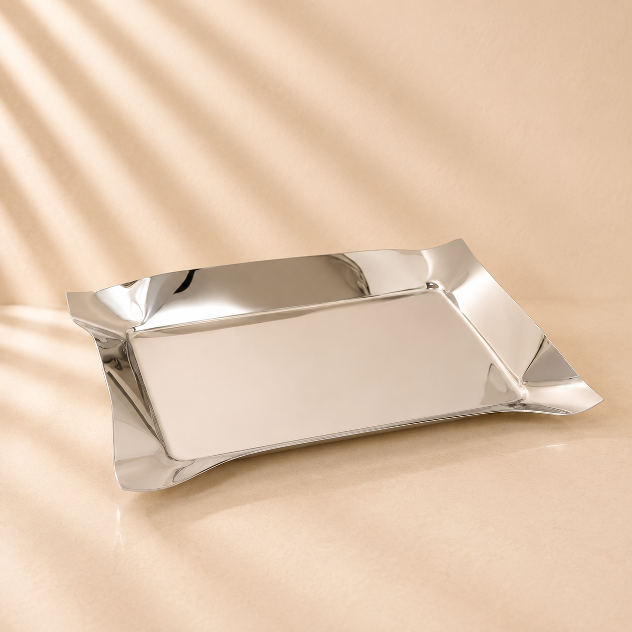 Oblong Stainless Steel Tray 18.5”Lx13.5”W