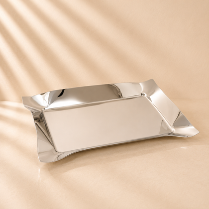 Oblong Stainless Steel Tray 18.5”Lx13.5”W